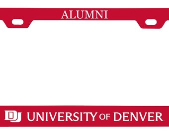 University of Denver Pioneers College Alumni Metal License Plate Frame Officially Licensed