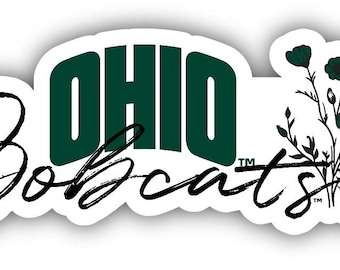 Ohio University Script Floral Sticker/Magnet - Officially Licensed School Pride Decor