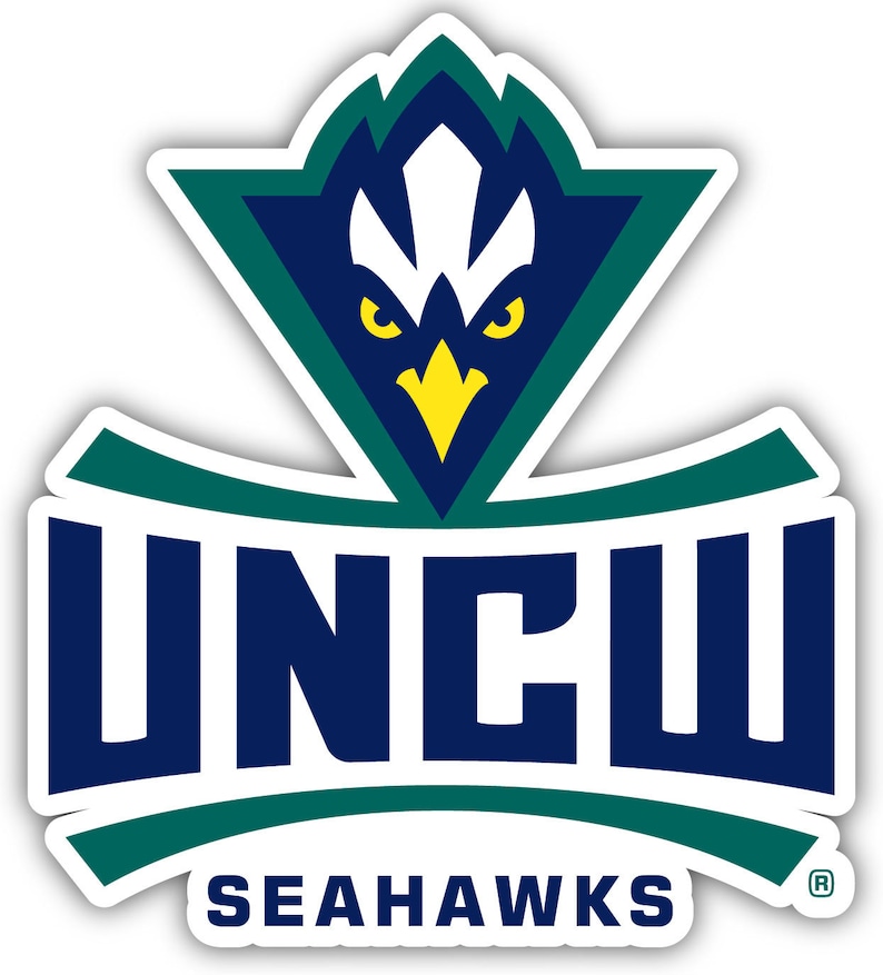 North Carolina Wilmington Seahawks Officially Licensed Vinyl Sticker - Multiple Sizes Available image 1