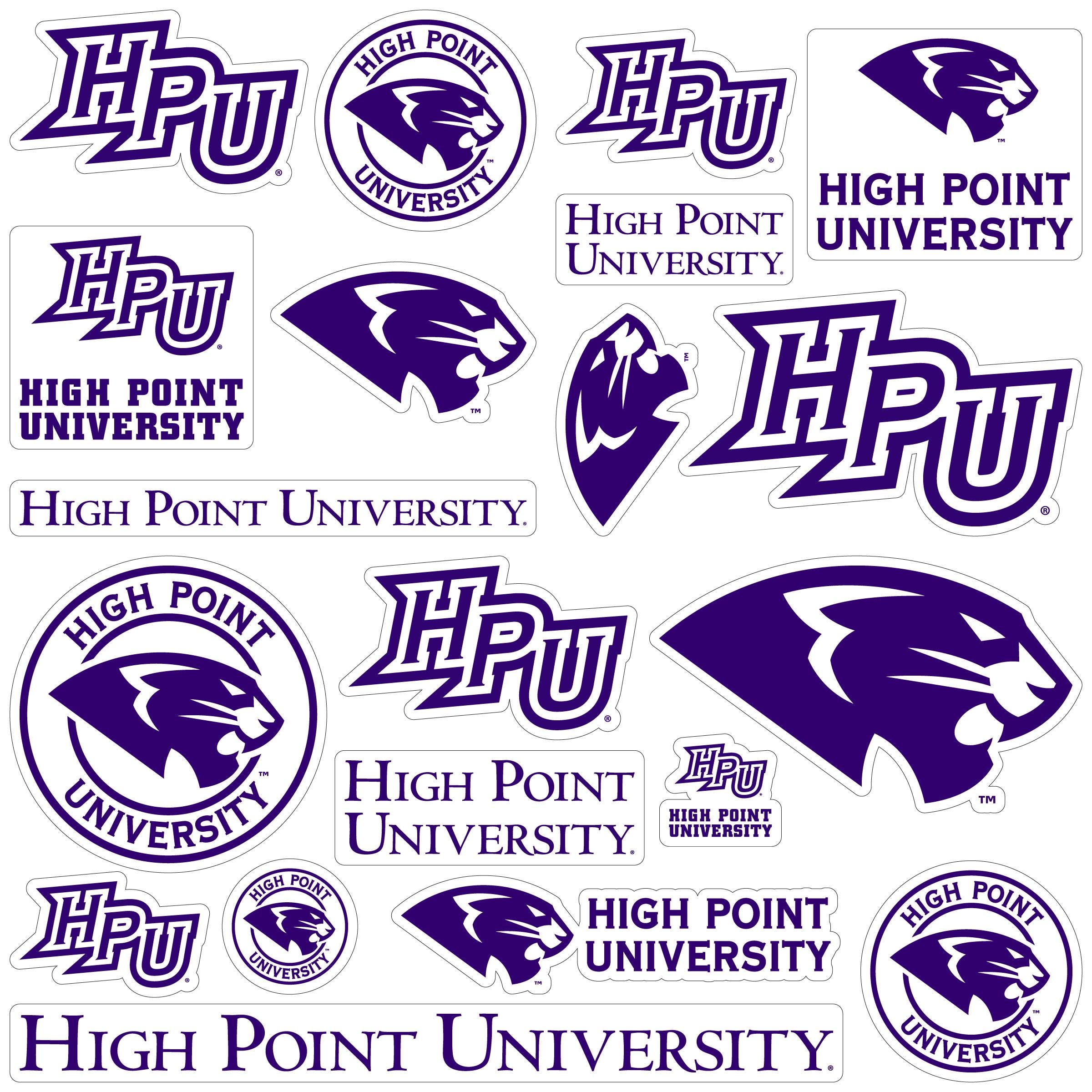 Hi Point Sticker High Point University Officially Licensed College Sticker Multipack ...