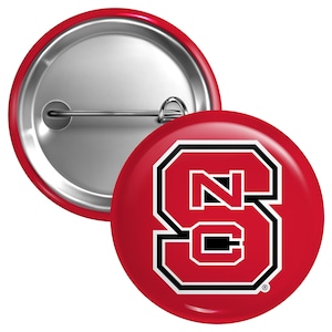 NC State Wolfpack Button Pin Officially Licensed - 3 Size Options