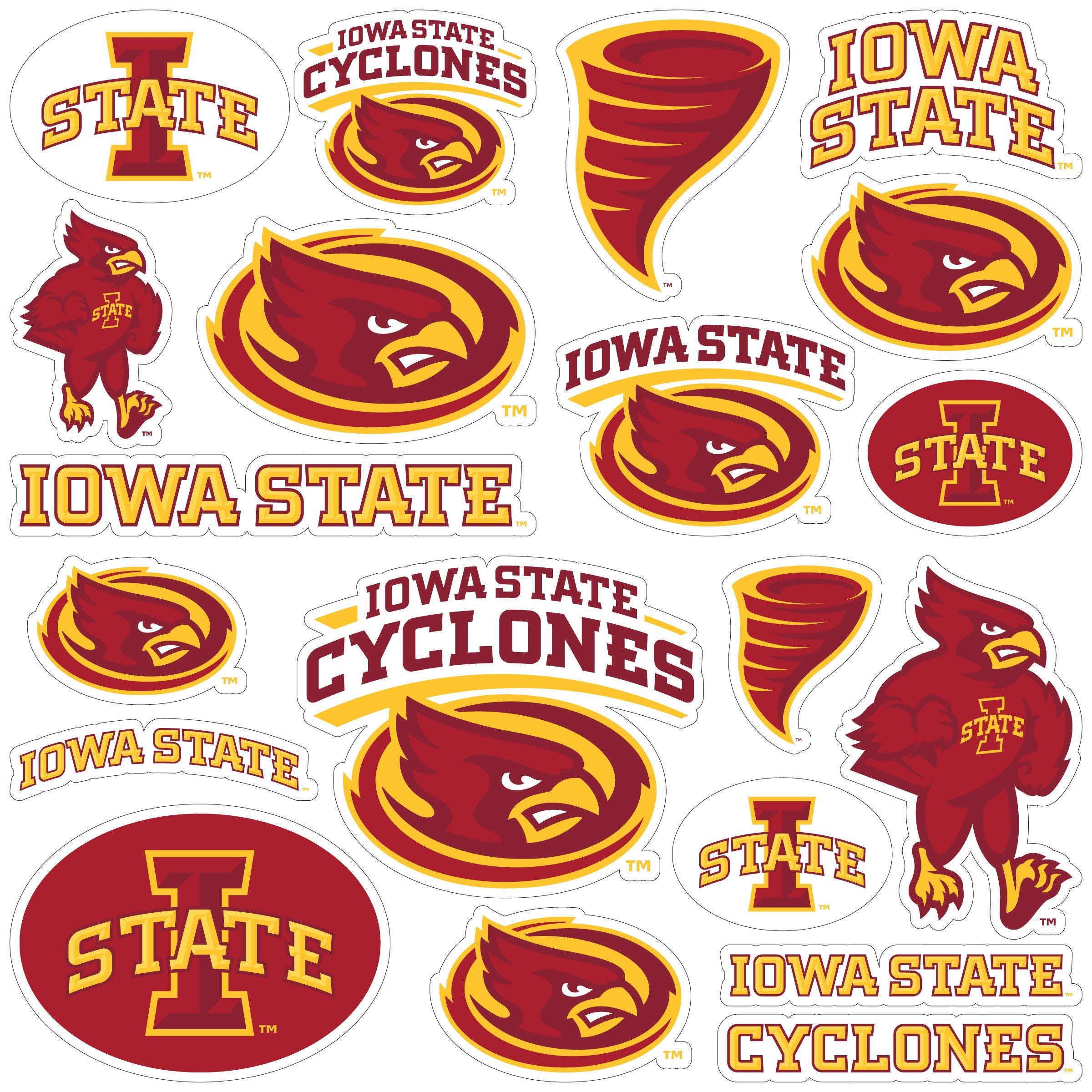 Iowa State Cyclones Officially Licensed College Sticker Multipack ...