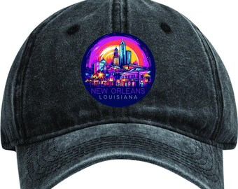New Orleans Louisiana Design D  Dad Hat - Unisex Soft Baseball Cap