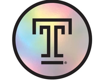 Temple University Officially Licensed Black Vinyl Decal Sticker