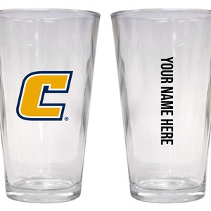 University of Tennessee at Chattanooga Customizable 16 oz Pint Glass Officially Licensed