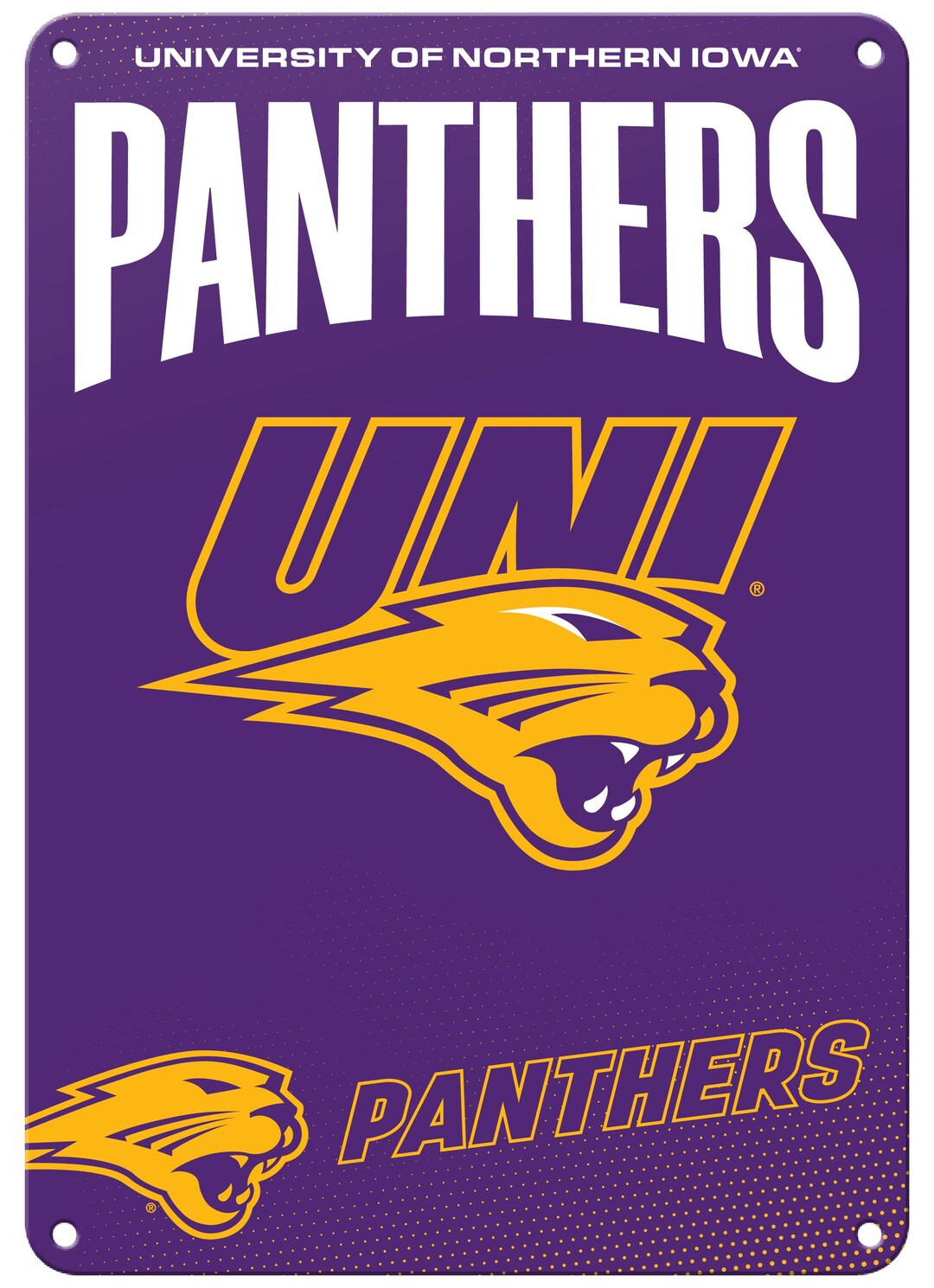 Northern Iowa Panthers 7"x10" College Wall Decor Metal Sign ...