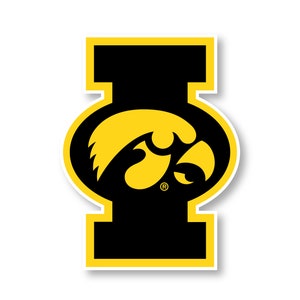 Iowa Hawkeyes Vinyl Mascot Decal Sticker Officially Licensed