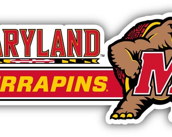 Maryland Terrapins 4 Inch Wide Colorful Vinyl Decal Sticker
