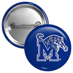 Memphis Tigers Button Pin Officially Licensed - 3 Size Options