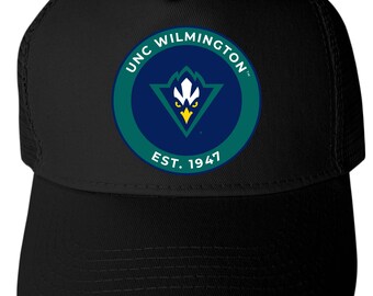 North Carolina Wilmington Seahawks Officially Licensed Unisex Trucker Hat with Full Color Heat Transfer Logo