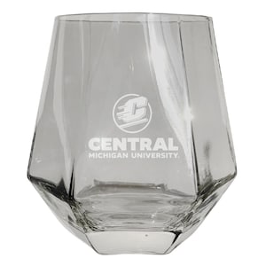 Central Michigan University 10 oz Engraved Diamond Wine Glass