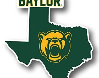 R and R Imports Baylor Bears 4 Inch Round Floral Magnet 