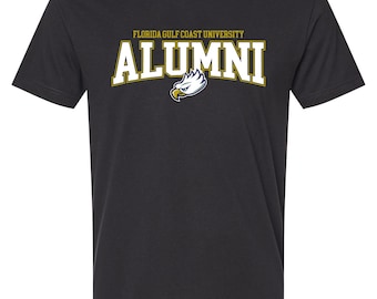 Florida Gulf Coast Eagles Officially Licensed Unisex Cotton T-Shirt – Large Front Alumni Design