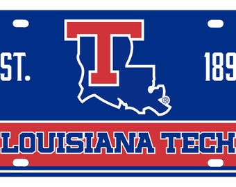 Louisiana Tech Bulldogs License Plate - Multiple Sizes Available