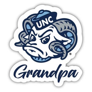 a sticker with the word grandpa on it