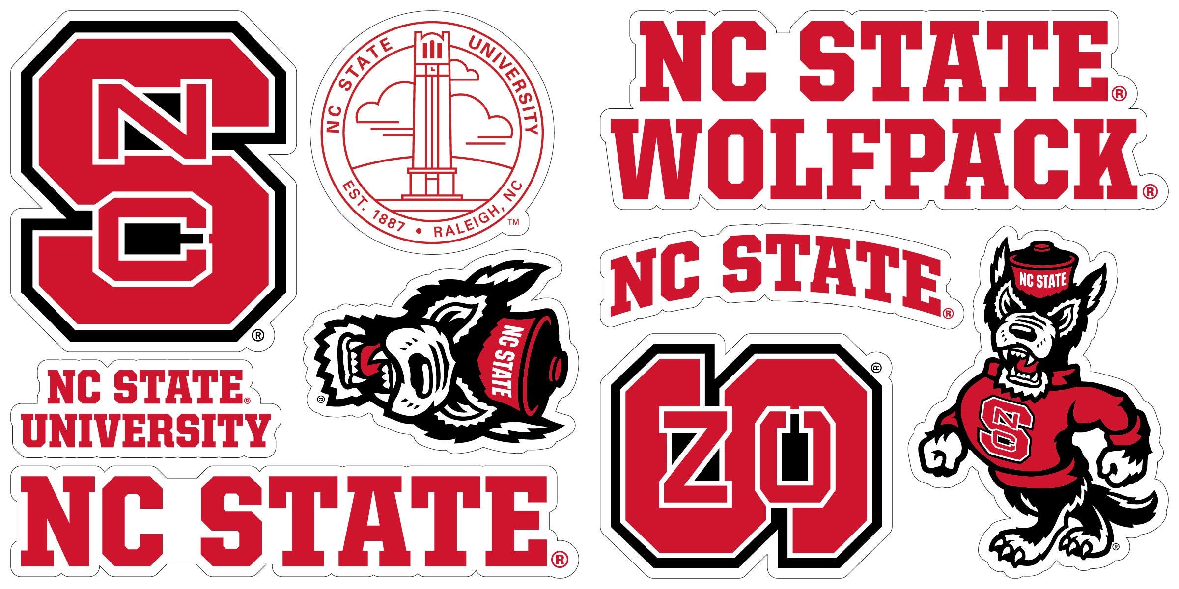 Nc State Label NC State Wolfpack Officially Licensed College Sticker Multipack ...