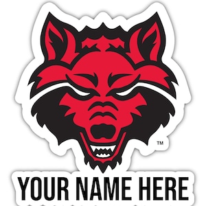 Arkansas State Customizable Vinyl Sticker - Multiple Sizes Available