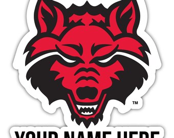 Arkansas State Customizable Vinyl Sticker - Multiple Sizes Available