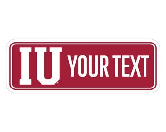 Indiana Hoosiers Customizable Vinyl Sticker/Magnet Officially Licensed Collegiate Product
