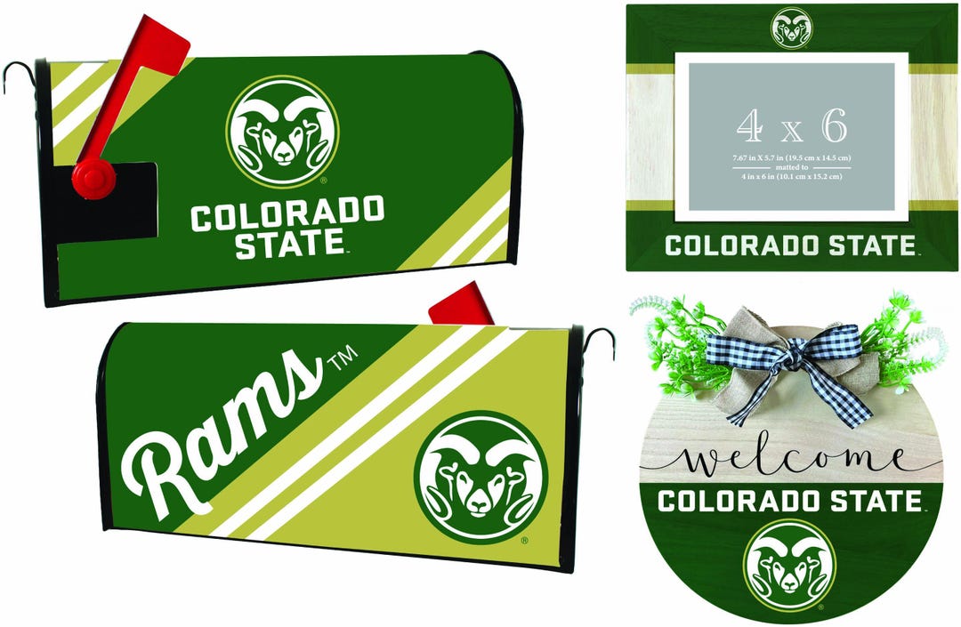 Colorado State Rams Offic. Lic. Decor Pack – Mailbox Cover, Wreath Sign ...