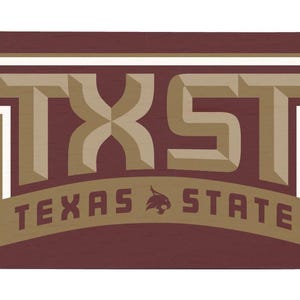 Texas State Bobcats Officially Licensed Wooden Bottle Opener with Full Color or Engraved Design