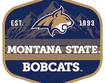 Montana State Bobcats Scenic Background Vinyl Sticker/Magnet - Officially Licensed