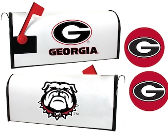 Georgia Bulldogs Magnetic Mailbox Cover & Sticker Set Officially Licensed