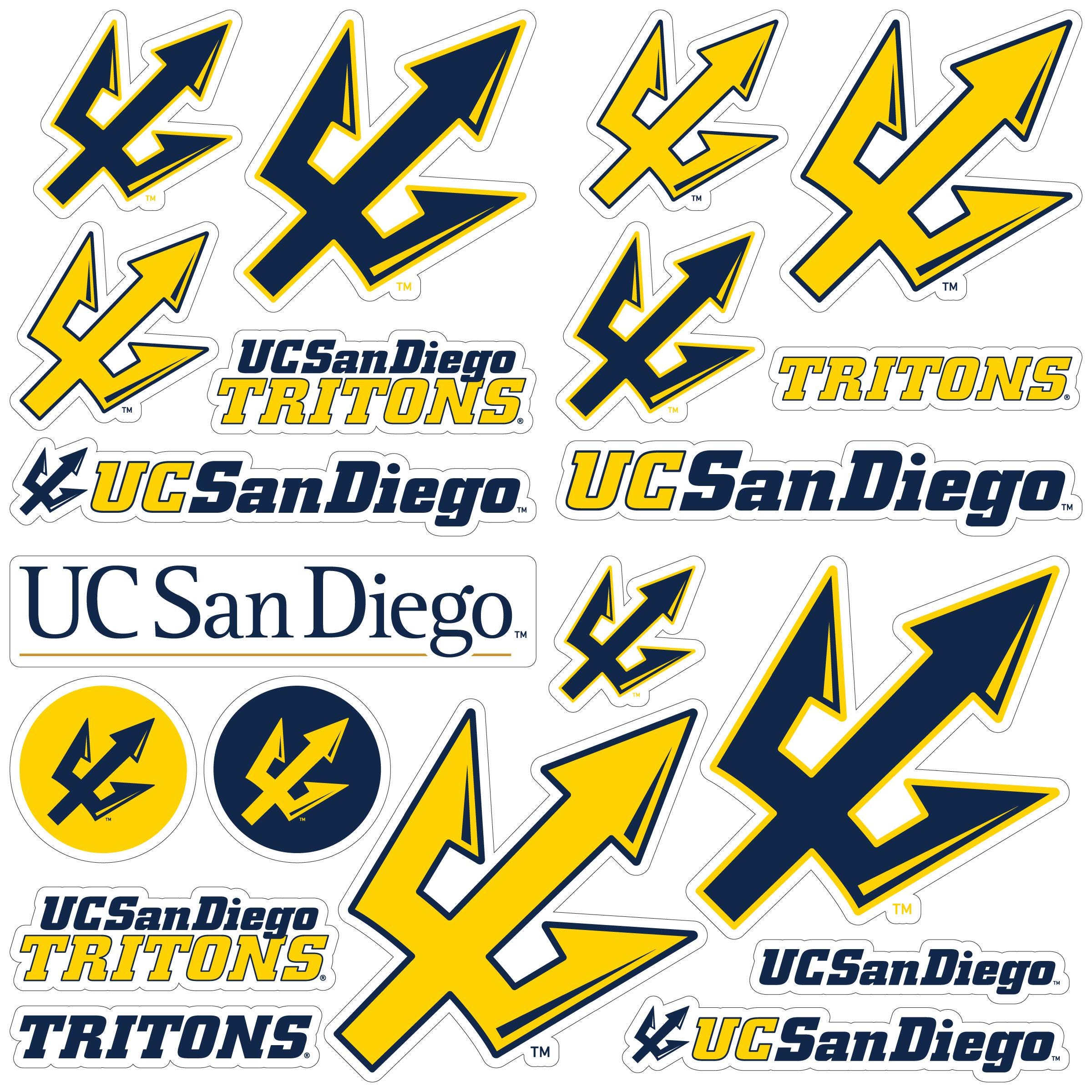 Ucsd Football Sticker UC San Diego Officially Licensed College Sticker Multipack - School ...