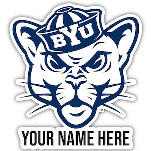 Brigham Young Cougars Customizable Vinyl Sticker - Multiple Sizes Available