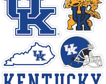 Kentucky Wildcats Car Decal - Removable 5" X 6" Vinyl Cling, Officially Licensed NCAA, Reusable - View #13