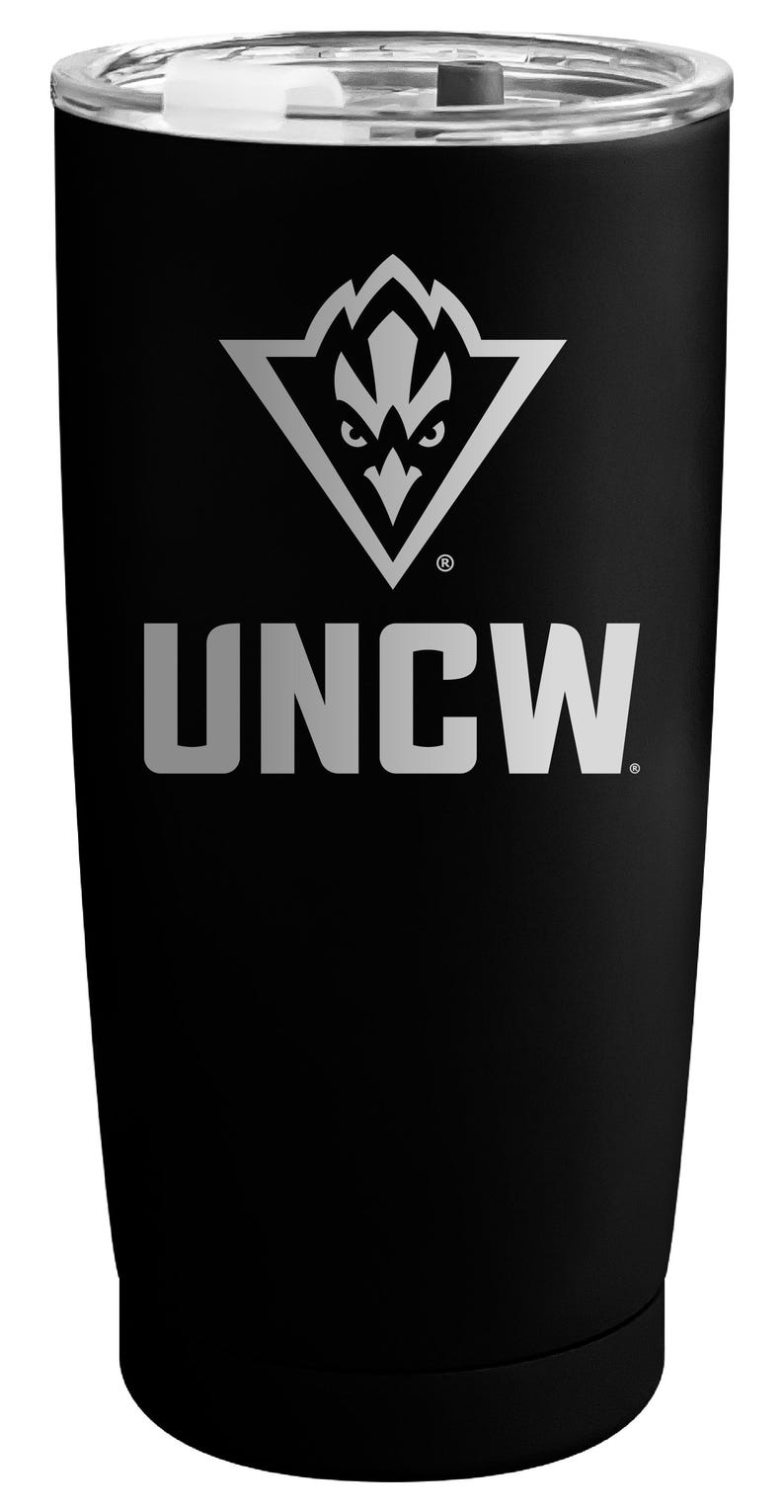 North Carolina Wilmington Seahawks Offic. LIC. 16 oz Engraved Stainless Steel Tumbler Black