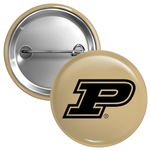 Purdue Boilermakers Button Pin Officially Licensed – 3 Size Options