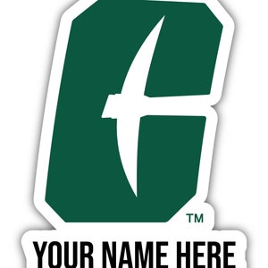 North Carolina Charlotte Forty-Niners Customizable Vinyl Sticker - Multiple Sizes Available