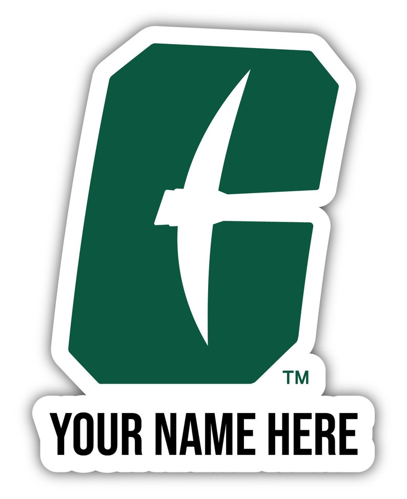 North Carolina Charlotte Forty-Niners Customizable Vinyl Sticker - Multiple Sizes Available image 1