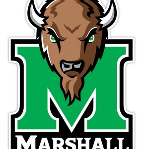 Marshall University Thundering Herd Vinyl Mascot Decal Sticker Officially Licensed