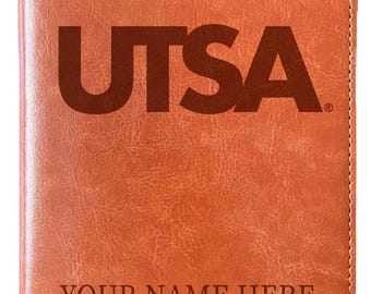 UTSA Road Runners Customizable Engraved Leatherette Journal Officially Licensed