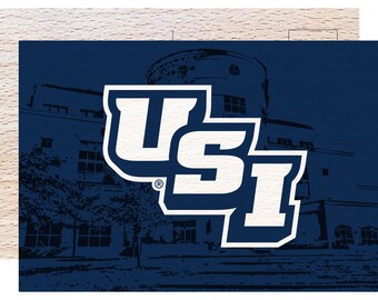 University of Southern Indiana Officially Licensed 4x6" Wooden Postcard with Full Color Design