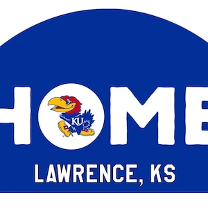 Kansas Jayhawks Wood Sign with String