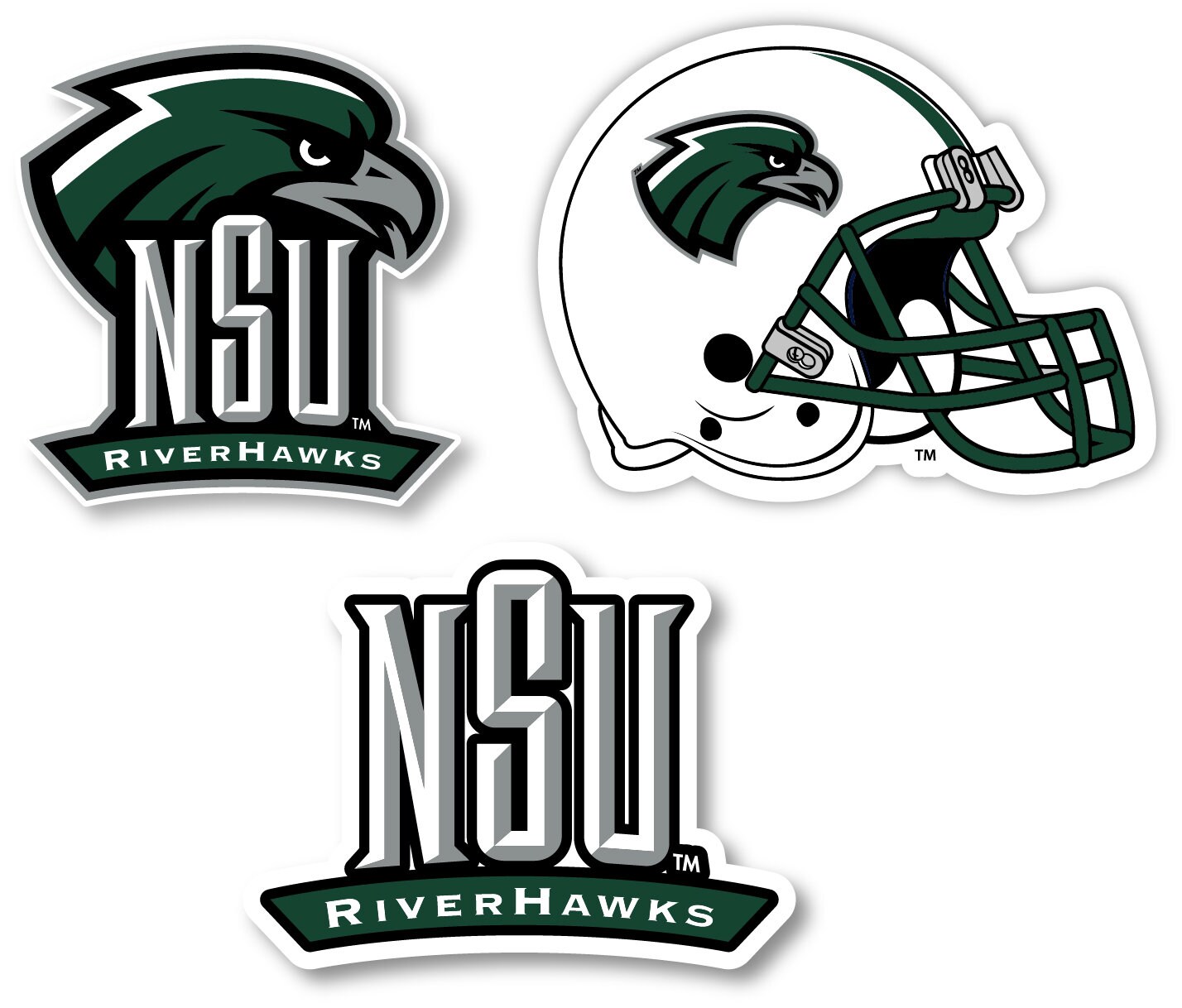 Personalized Customizable Northeastern State University Riverhawks Vinyl Decal  Sticker Custom Name - College Fabric Store