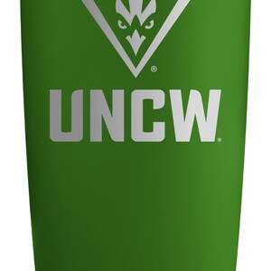 North Carolina Wilmington Seahawks Offic. LIC. 16 oz Engraved Stainless Steel Tumbler Green