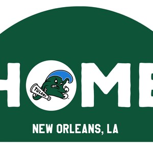 Tulane University Green Wave Wood Sign with String