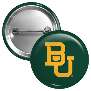 Baylor Bears Button Pin Officially Licensed - 3 Size Options