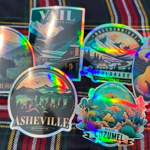 Pegatina de vinilo holográfica de los UNC Tar Heels con licencia oficial. imagen 5