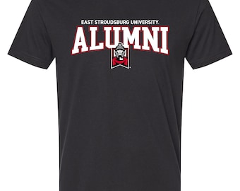 East Stroudsburg University Officially Licensed Unisex Cotton T-Shirt – Large Front Alumni Design