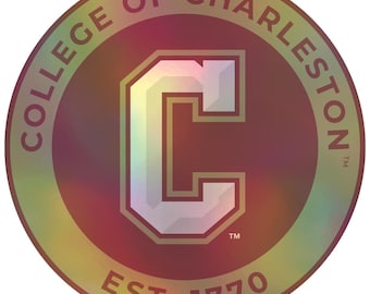 College of Charleston Holographic Vinyl Decal Sticker Officially Licensed