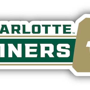 North Carolina Charlotte Forty-Niners 4 Inch Wide Colorful Vinyl Decal Sticker