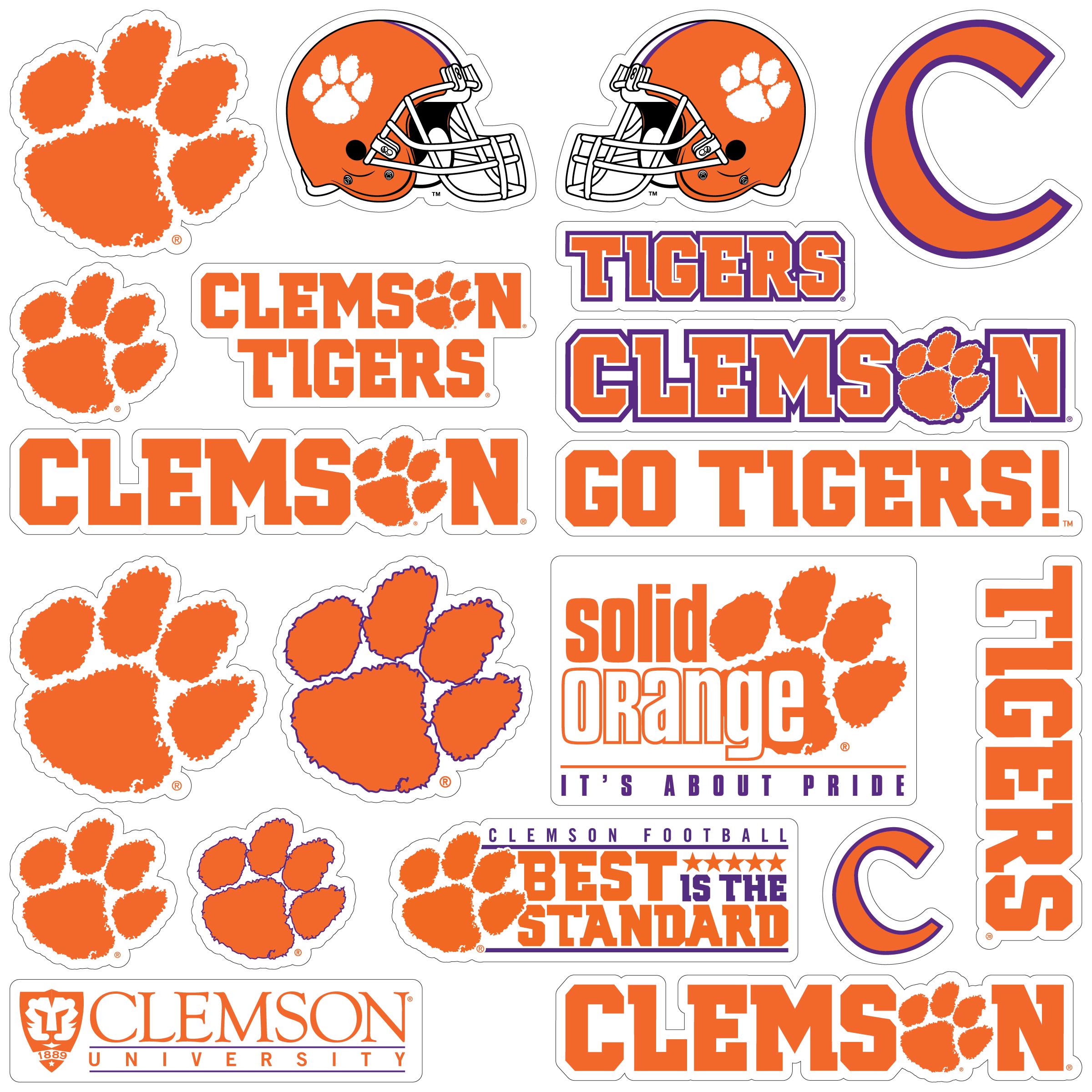Clemson Tigers Officially Licensed College Sticker Multipack - School ...
