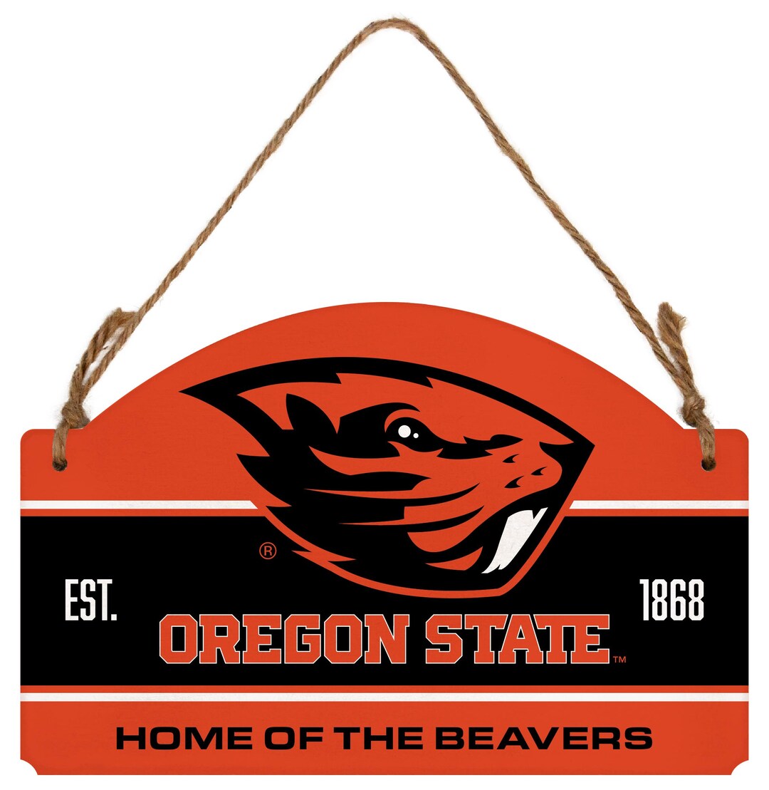 Oregon State Beavers Flat Wood Sign With Hanging String - Officially ...