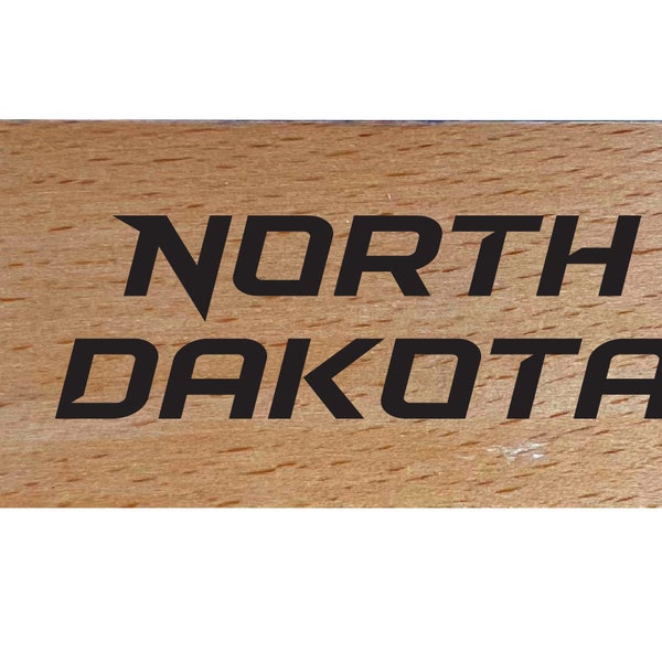 North Dakota Fighting Hawks Laser Etched Wooden Bottle Opener College Logo Design