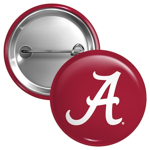 Alabama Crimson Tide Button Pin Officially Licensed – 3 Size Options